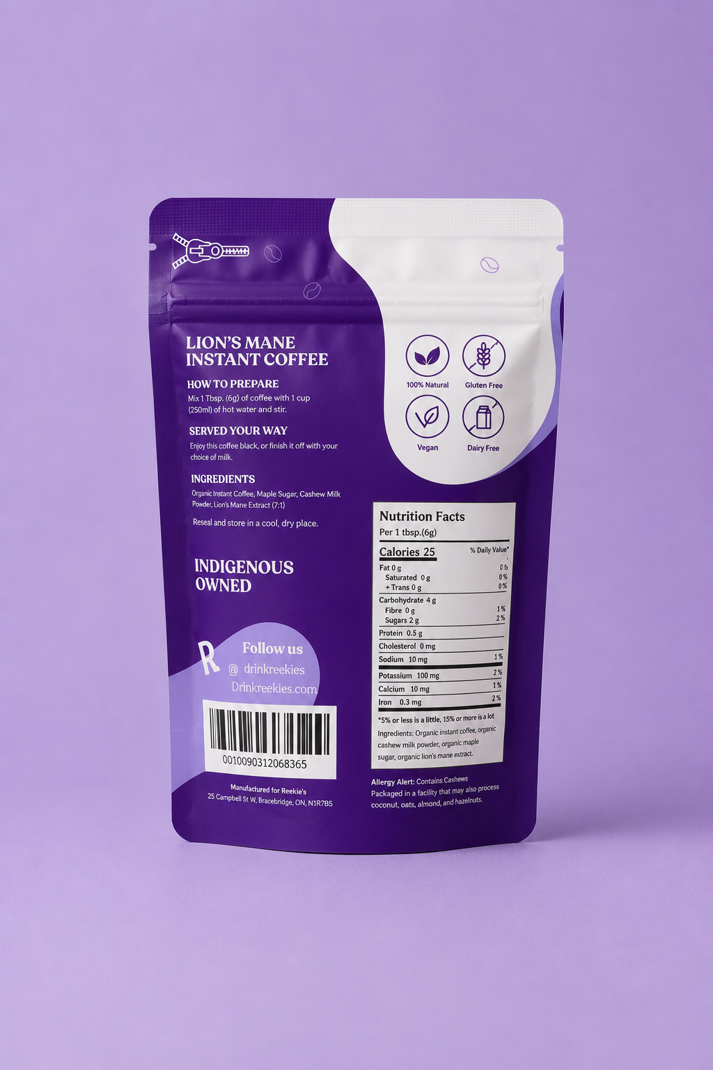 Reekie’s Lions Mane Instant Coffee