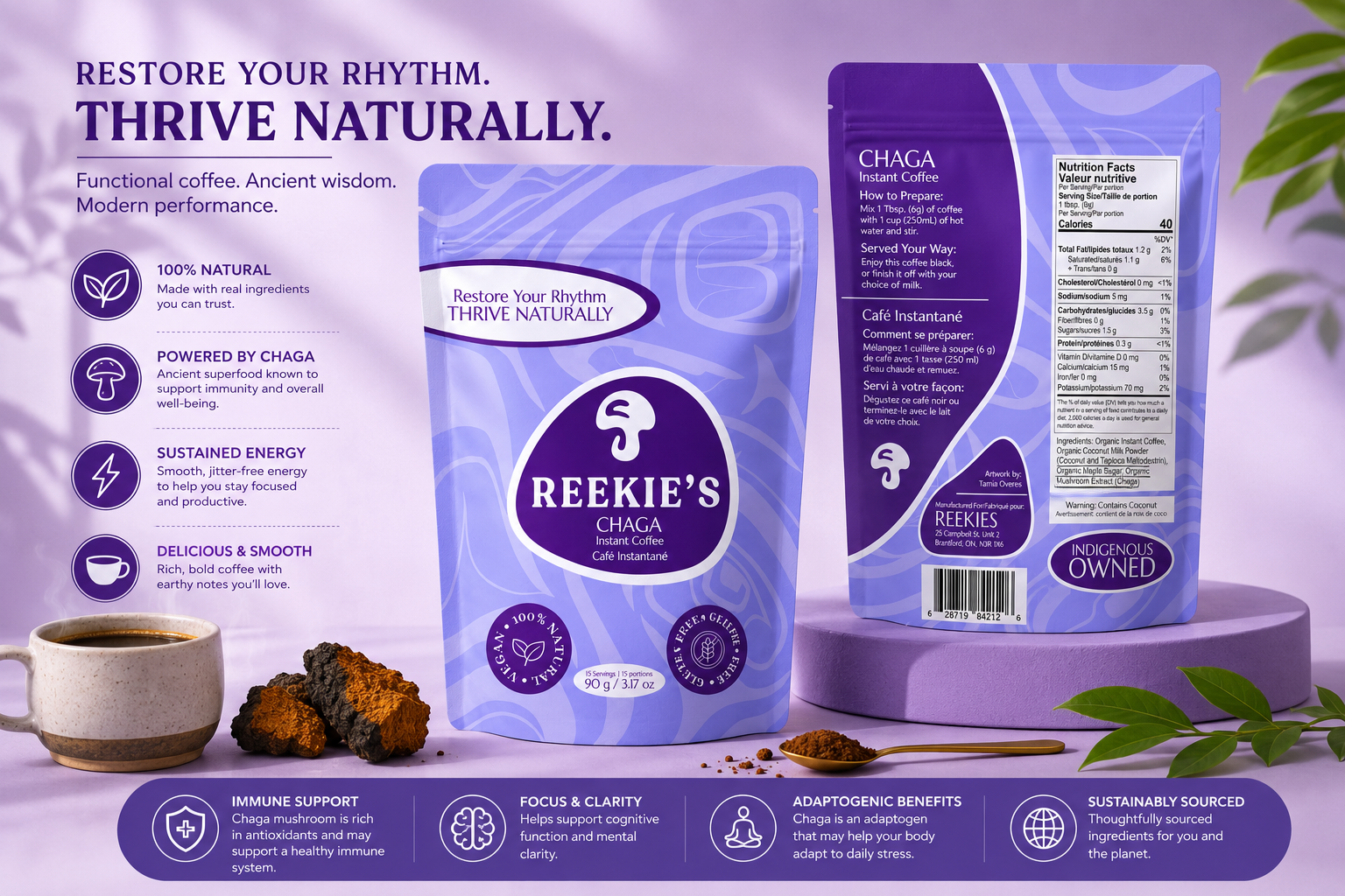 Reekie’s Chaga Instant Coffee